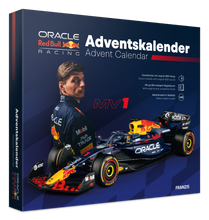 Load image into Gallery viewer, FRANZIS Oracle Red Bull Racing Advent Calendar — RB21 1:43 Metal Model Kit with Engine Sound Base & 52-Page Book