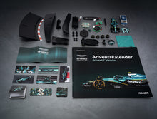 Load image into Gallery viewer, FRANZIS Aston Martin Aramco F1 Advent Calendar — AMR25 1:43 Model Kit with Engine Sound Base, A2 Poster & 52-Page Book