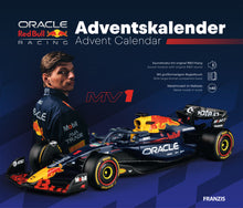 Load image into Gallery viewer, FRANZIS Oracle Red Bull Racing Advent Calendar — RB21 1:43 Metal Model Kit with Engine Sound Base &amp; 52-Page Book
