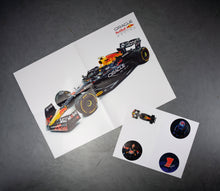 Load image into Gallery viewer, FRANZIS Oracle Red Bull Racing Advent Calendar — RB21 1:43 Metal Model Kit with Engine Sound Base &amp; 52-Page Book
