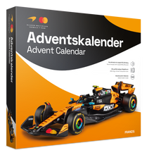Load image into Gallery viewer, Franzis McLaren Racing Advent Calendar — MCL39 1:43 F1 Model Kit with Engine Sound Base, A2 Poster &amp; 52-Page Book
