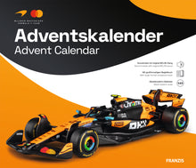 Load image into Gallery viewer, Franzis McLaren Racing Advent Calendar — MCL39 1:43 F1 Model Kit with Engine Sound Base, A2 Poster &amp; 52-Page Book
