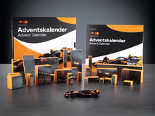 Load image into Gallery viewer, Franzis McLaren Racing Advent Calendar — MCL39 1:43 F1 Model Kit with Engine Sound Base, A2 Poster &amp; 52-Page Book
