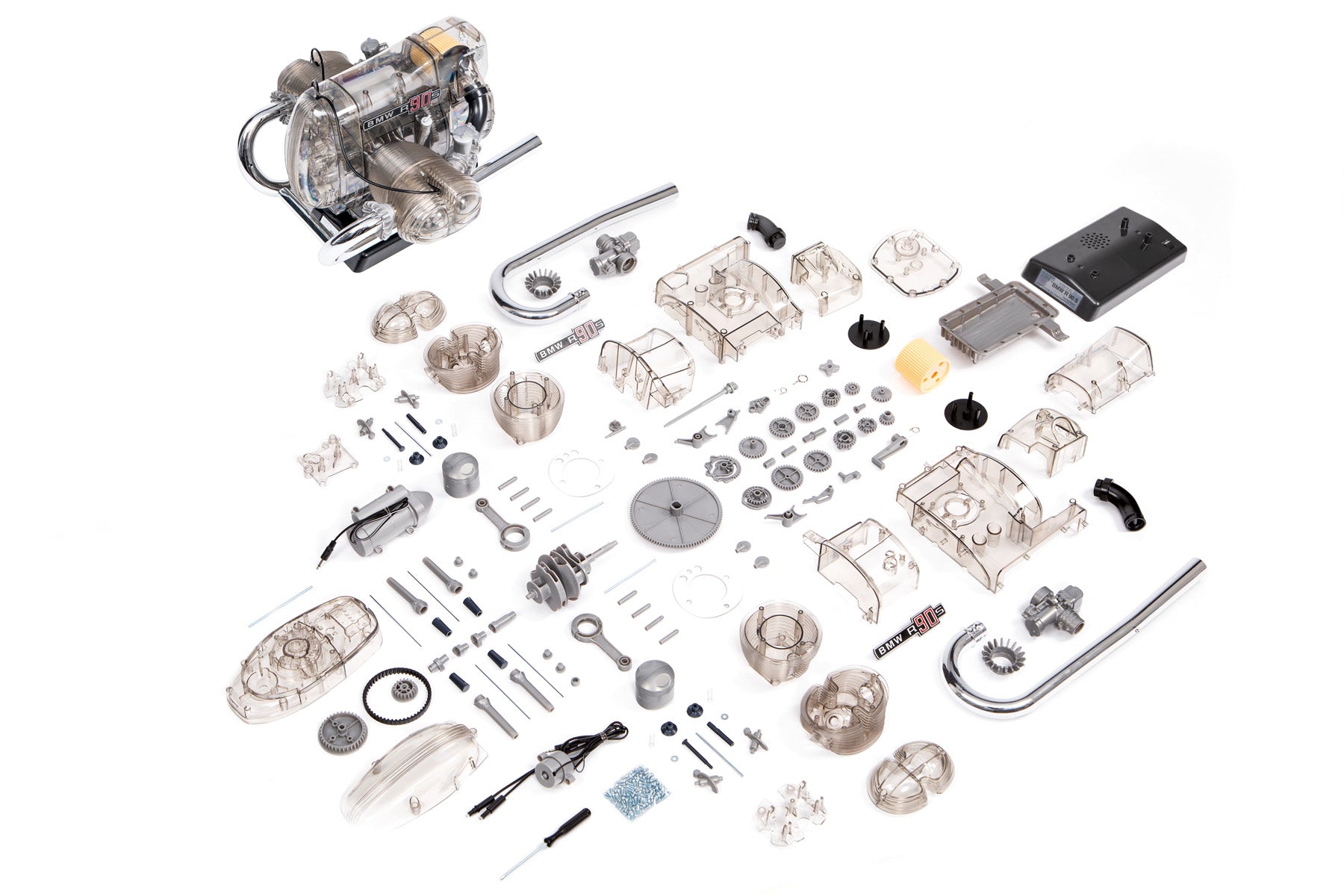 BMW R/90-S Flat Twin Engine Model Kit with Collector's Manual